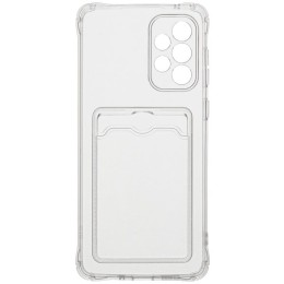 Силиконовый чехол для Samsung Galaxy A23 TPU 1.5мм с картхолдером и защитой камеры Прозрачный