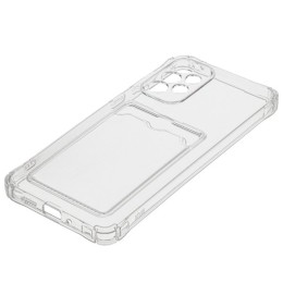 Силиконовый чехол для Samsung Galaxy A23 TPU 1.5мм с картхолдером и защитой камеры Прозрачный