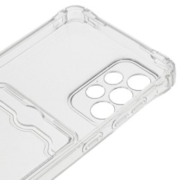 Силиконовый чехол для Samsung Galaxy A23 TPU 1.5мм с картхолдером и защитой камеры Прозрачный