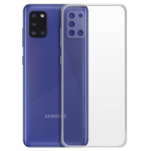 Силиконовый чехол для Samsung Galaxy A31 TPU 1мм с защитой камеры Прозрачный