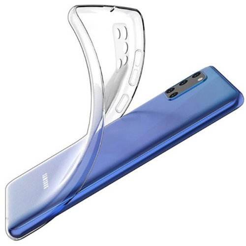 Силиконовый чехол для Samsung Galaxy A31 TPU 1мм с защитой камеры Прозрачный