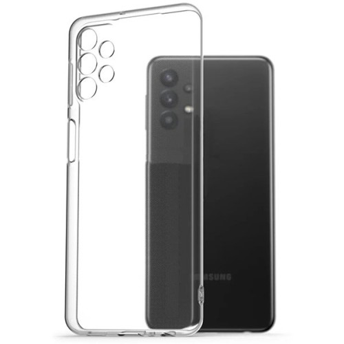 Силиконовый чехол для Samsung Galaxy A32 TPU 1мм с защитой камеры Прозрачный глянцевый