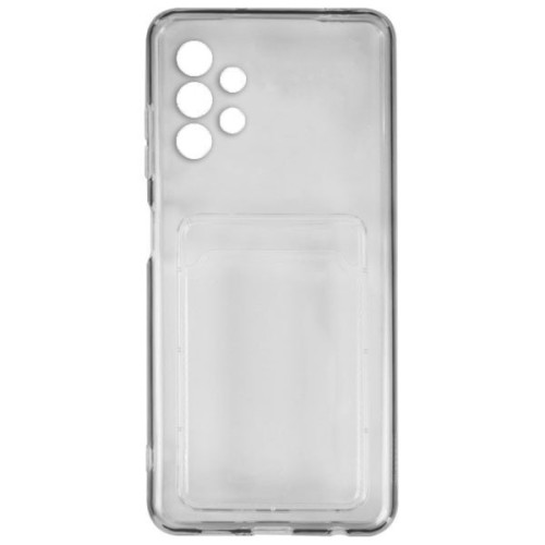 Силиконовый чехол для Samsung Galaxy A32 iBox Crystal с картхолдером и защитой камеры Прозрачный
