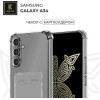Силиконовый чехол для Samsung Galaxy A34 Krieger с кардхолдером Прозрачный
