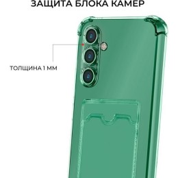 Силиконовый чехол для Samsung Galaxy A34 Krieger с кардхолдером Зеленый