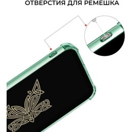 Силиконовый чехол для Samsung Galaxy A34 Krieger с кардхолдером Зеленый