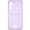 Силиконовый чехол для Samsung Galaxy A34 5G Silicone Card Holder с защитой камеры Сиреневый