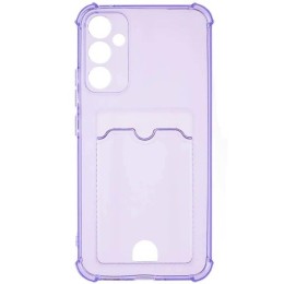 Силиконовый чехол для Samsung Galaxy A34 5G Silicone Card Holder с защитой камеры Сиреневый