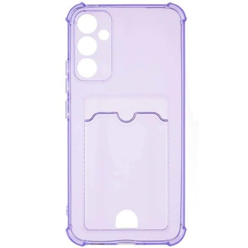 Силиконовый чехол для Samsung Galaxy A34 5G Silicone Card Holder с защитой камеры Сиреневый