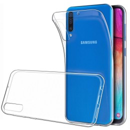 Силиконовый чехол для Samsung Galaxy A50 Skinbox Slim Silicone Dustproof 4People Прозрачный