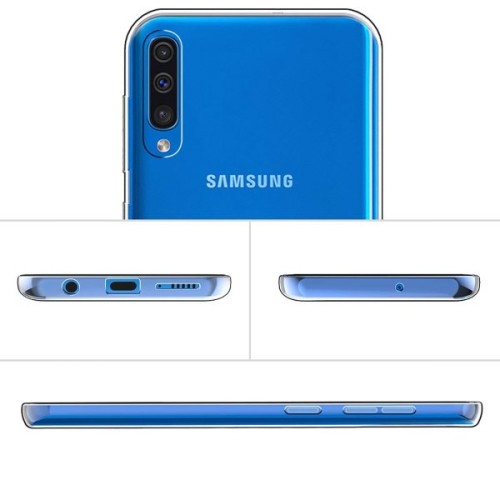 Силиконовый чехол для Samsung Galaxy A50 Skinbox Slim Silicone Dustproof 4People Прозрачный