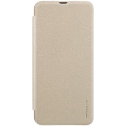 Чехол книжка для Samsung Galaxy A50 Nillkin Sparkle Leather Case Золотой