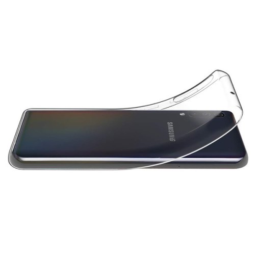 Силиконовый чехол для Samsung Galaxy A50 Skinbox Slim Silicone 4People Прозрачный