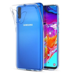 Силиконовый чехол для Samsung Galaxy A50 TPU 0.5мм Прозрачный глянцевый