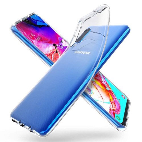 Силиконовый чехол для Samsung Galaxy A50 TPU 0.5мм Прозрачный глянцевый
