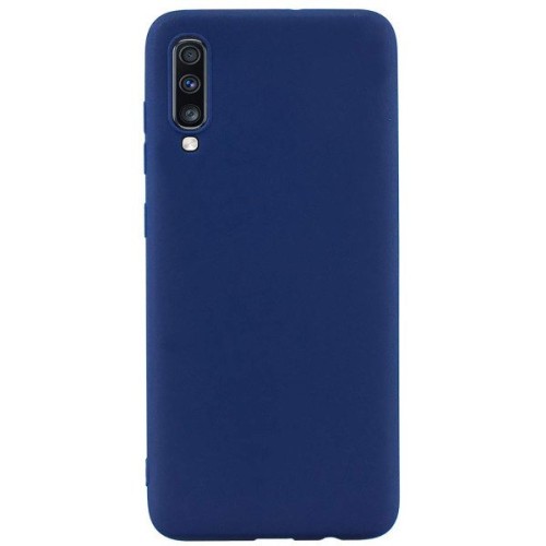 Силиконовый чехол для Samsung Galaxy A50 TPU 1мм Синий матовый