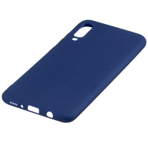 Силиконовый чехол для Samsung Galaxy A50 TPU 1мм Синий матовый