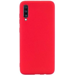 Силиконовый чехол для Samsung Galaxy A50 TPU 1мм Красный матовый