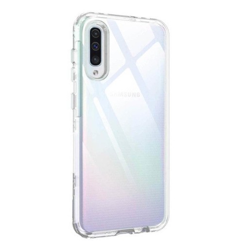 Силиконовый чехол для Samsung Galaxy A50 TPU Противоударный 1мм Прозрачный глянцевый