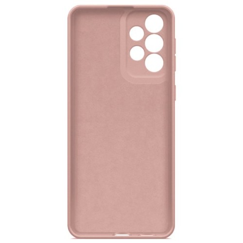 Силиконовый чехол для Samsung Galaxy A53 Soft с микрофиброй Пыльно розовый