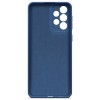Силиконовый чехол для Samsung Galaxy A53 Soft с микрофиброй Синий