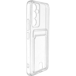 Силиконовый чехол для Samsung Galaxy A54 5G Silicone Card Holder Case с защитой камеры Прозрачный