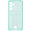 Силиконовый чехол для Samsung Galaxy A54 5G / Samsung Galaxy S23 FE Silicone Card Holder с защитой камеры Мятный