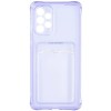 Силиконовый чехол для Samsung Galaxy A73 Silicone Card Holder Case с защитой камеры Сиреневый