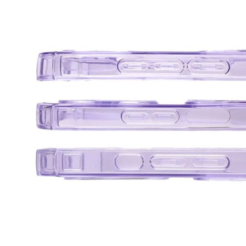 Силиконовый чехол для Samsung Galaxy A73 Silicone Card Holder Case с защитой камеры Сиреневый