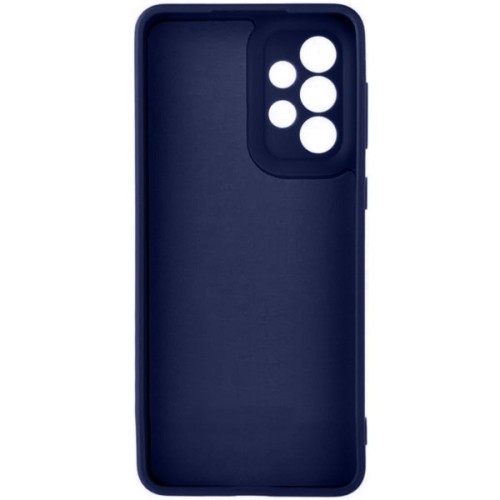 Силиконовый чехол для Samsung Galaxy A73 Soft Matte с микрофиброй Синий