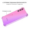 Силиконовый чехол для Samsung Galaxy M14 Krieger Mix 1.5мм противоударный Розово фиолетовый