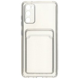 Силиконовый чехол для Samsung Galaxy S20FE Silicone Card Holder Case с защитой камеры Прозрачный