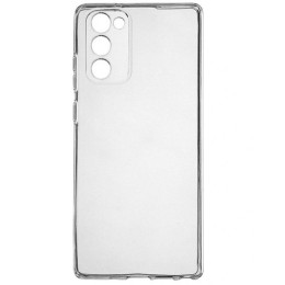 Силиконовый чехол для Samsung Galaxy S20FE TPU 1мм с защитой камеры Прозрачный глянцевый