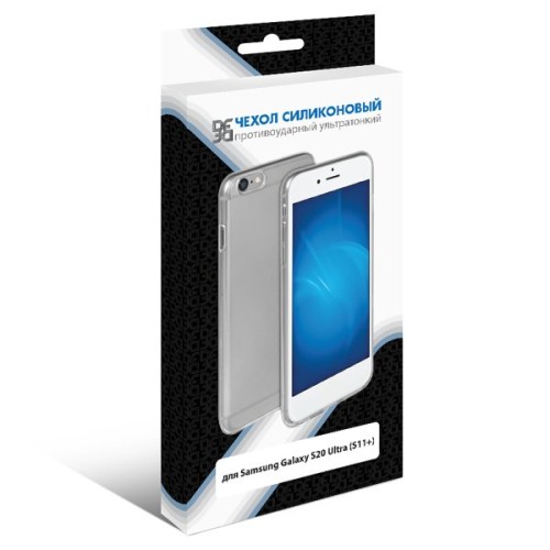 Силиконовый чехол для Samsung Galaxy S20 Ultra DF sCase-91 Прозрачный