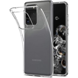 Силиконовый чехол для Samsung Galaxy S20 Ultra TPU 1мм Прозрачный глянцевый
