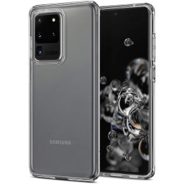 Силиконовый чехол для Samsung Galaxy S20 Ultra TPU 1мм Прозрачный глянцевый