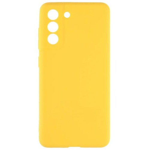 Силиконовый чехол для Samsung Galaxy S21 FE Soft Matte с защитой камеры Желтый