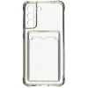 Силиконовый чехол для Samsung Galaxy S21 FE Silicone Card Holder Case с защитой камеры Прозрачный