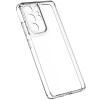 Силиконовый чехол для Samsung Galaxy S21 Ultra TPU 1мм с защитой камеры Прозрачный