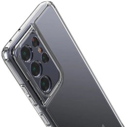 Силиконовый чехол для Samsung Galaxy S21 Ultra TPU 1мм с защитой камеры Прозрачный