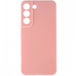 Силиконовый чехол для Samsung Galaxy S22+ Soft Matte с защитой камеры Розовый