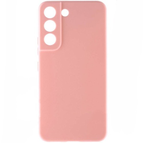 Силиконовый чехол для Samsung Galaxy S22+ Soft Matte с защитой камеры Розовый