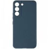 Силиконовый чехол для Samsung Galaxy S22+ Soft Matte с защитой камеры Синий