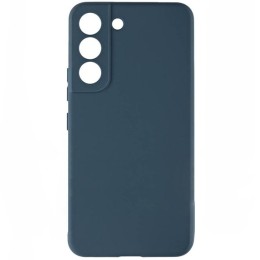 Силиконовый чехол для Samsung Galaxy S22+ Soft Matte с защитой камеры Синий