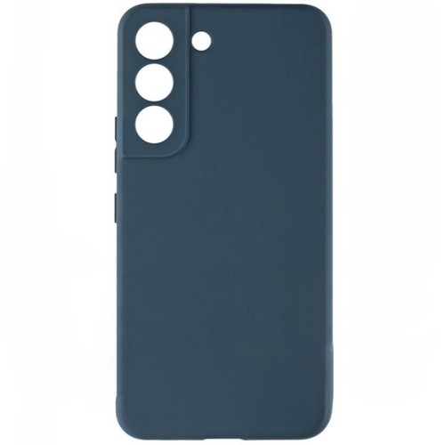 Силиконовый чехол для Samsung Galaxy S22+ Soft Matte с защитой камеры Синий
