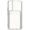 Силиконовый чехол для Samsung Galaxy S22 TPU 1.5мм с картхолдером и защитой камеры Прозрачный