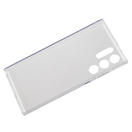 Силиконовый чехол для Samsung Galaxy S22 Ultra TPU 1мм с защитой камеры Прозрачный