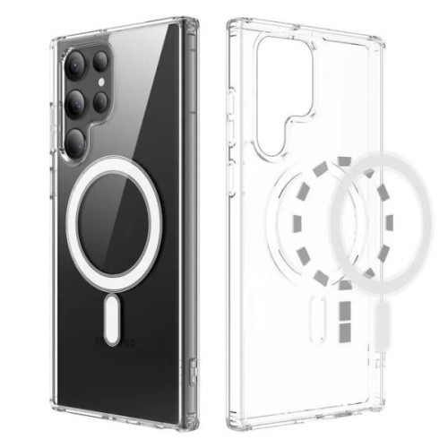 Чехол накладка для Samsung Galaxy S22 Ultra PC MagSafe Прозрачный