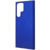 Силиконовый чехол для Samsung Galaxy S22 Ultra Soft Matte с микрофиброй Синий