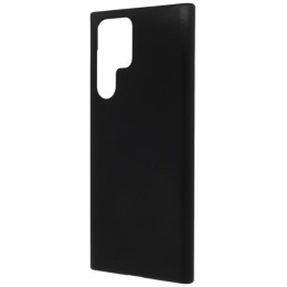 Силиконовый чехол для Samsung Galaxy S22 Ultra Soft Matte с микрофиброй Черный